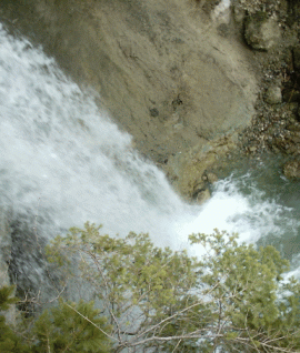 Der Wasserfall des Rickenbach bei Scheidegg